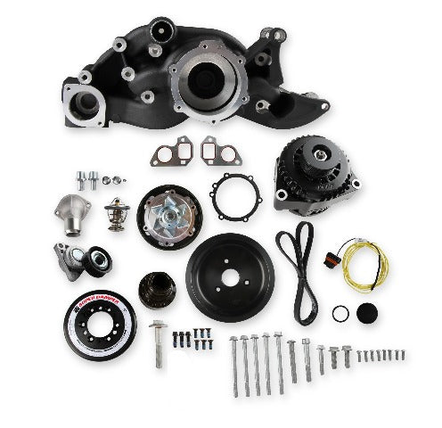 Holley 20-182BK COMP MID-MT PREM SYSTEM, LS WP ALT-BLACK