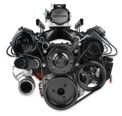 Holley 20-185BK COMP MID-MT ACC SYSTEM, LS-BLACK