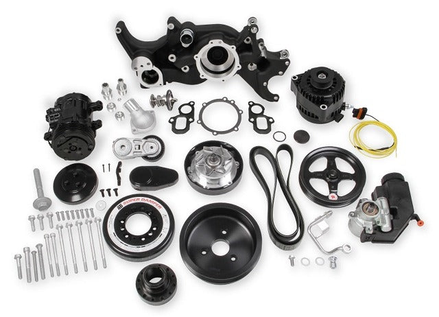 Holley 20-200BK COMP MID-MT PREM ACC SYSTEM, LT-BLACK