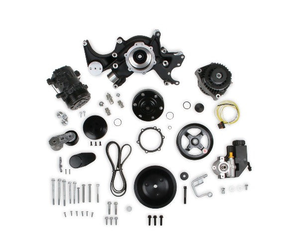 Holley 20-240BK COMP MID-MT ACC DRIVE SYSTEM, SBC-BLACK