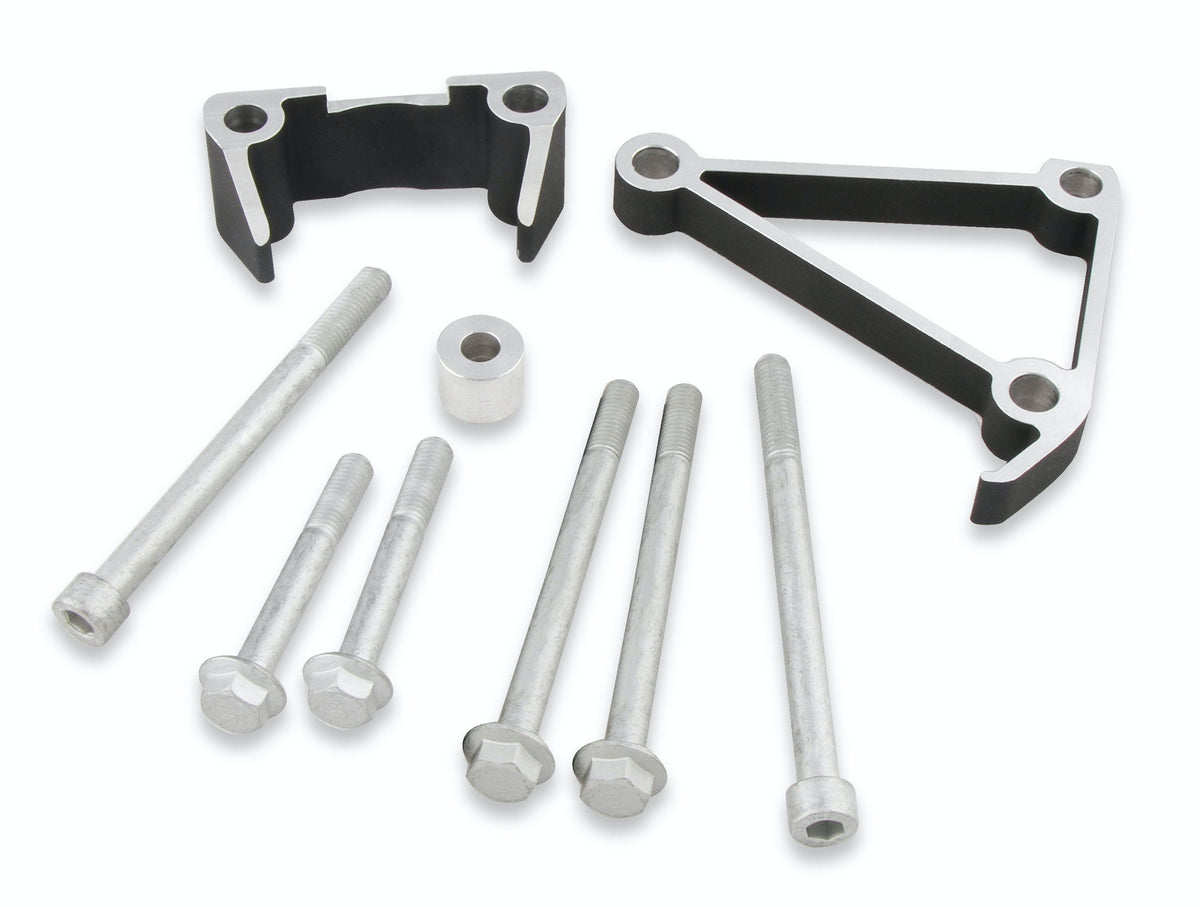 Holley 21-4BK LO ACC BKT INSTALL KIT, LS LONG-BLACK