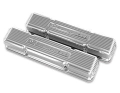 Holley 241-107 SBC VALVE CVRS,FINNED,CHEVY SCRIPT POL