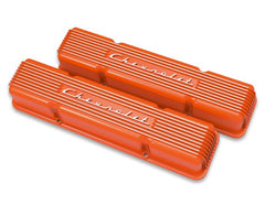 Holley 241-109 SBC VALVE CVRS,FINNED,CHEVY SCRIPT ORG
