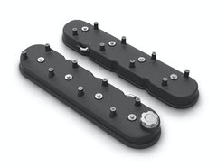 Holley 241-112 VALVE COVER, TALL LS BLACK KRINKLE FINIS