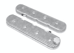 Holley 241-130 LS VALVE COVERS VINTAGE FINNED NATURAL