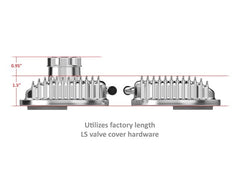 Holley 241-131 LS VALVE COVERS VINTAGE FINNED POLISHED