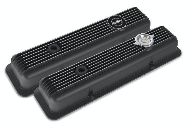 Holley 241-135 SBC MUSCLE SERIES VALVE COVERS,FINNED,GL