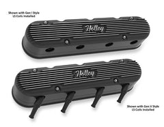 Holley 241-172 2-PIECE CAST ALUM. V/C, SATIN BLK FINSH