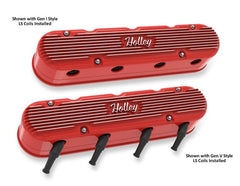 Holley 241-174 2-PIECE CAST ALUM. V/C, GLOSS RED FINISH