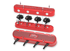 Holley 241-174 2-PIECE CAST ALUM. V/C, GLOSS RED FINISH