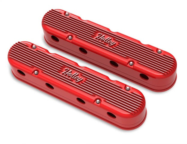 Holley 241-174 2-PIECE CAST ALUM. V/C, GLOSS RED FINISH