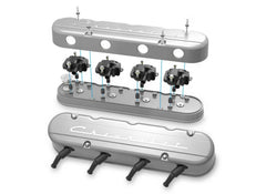 Holley 241-175 2-PIECE VALVE COVER GM LS CHEVROLET LOGO