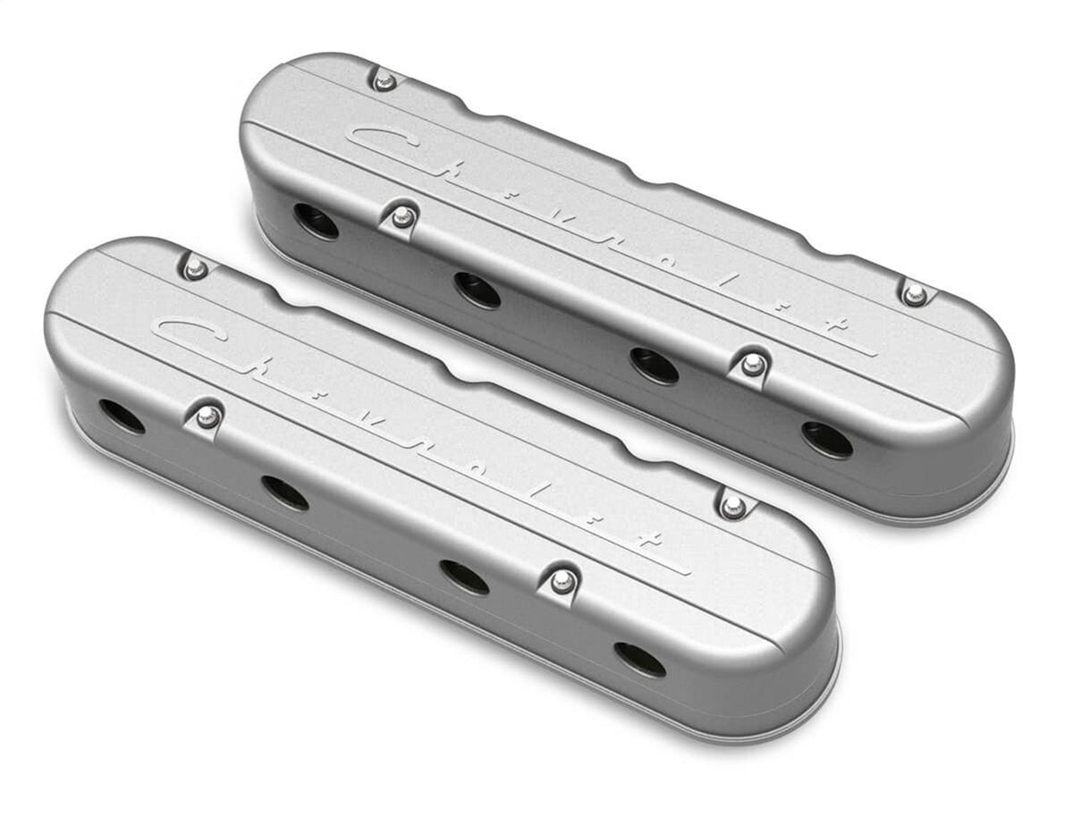 Holley 241-175 2-PIECE VALVE COVER GM LS CHEVROLET LOGO