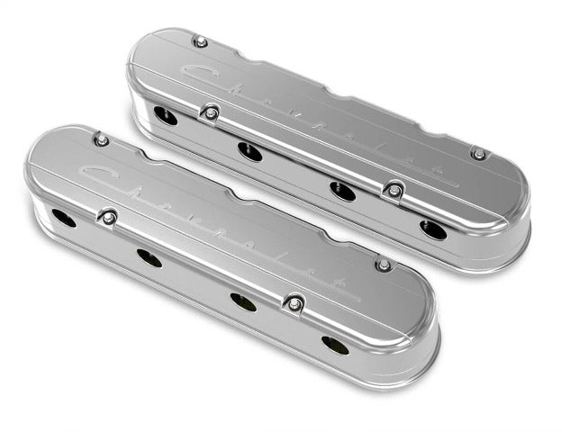 Holley 241-176 2-PIECE VALVE COVER GM LS CHEVROLET LOGO