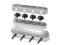 Holley 241-176 2-PIECE VALVE COVER GM LS CHEVROLET LOGO
