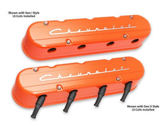 Holley 241-178 2-PIECE VALVE COVER GM LS CHEVROLET LOGO