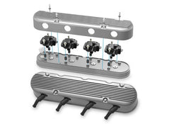 Holley 241-180 2-PIECE CAST ALUM. V/C, NATURAL FINISH