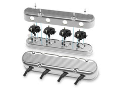 Holley 241-181 2-PIECE CAST ALUM. V/C, POLISHED FINISH