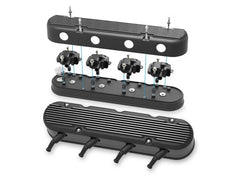 Holley 241-182 2-PIECE CAST ALUM. V/C,SATIN BLK FINISH