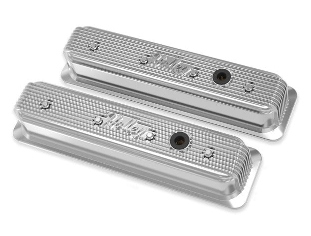 Holley 241-248 SBC VALVE COVERS CENTER-BOLT FINNED NON-