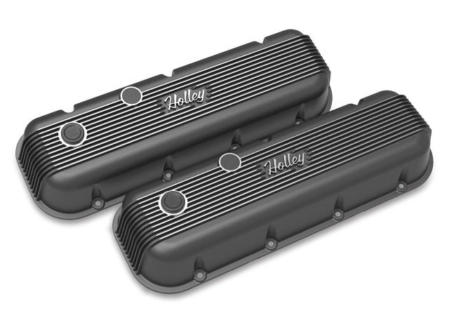 Holley 241-302 BBC HOLLEY VALVE COVERS,FINNED,NON-EMIS,