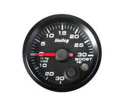 Holley 26-606 2-1/16 HOLLEY BOOST/VAC GAUGE-BLK