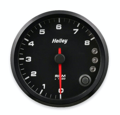 Holley 26-615 3-3/8 HOLLEY 8K TACH W/SHFT LGT-BLK