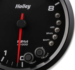 Holley 26-616 4-1/2 HOLLEY 8K TACH W/SHFT LGT-BLK