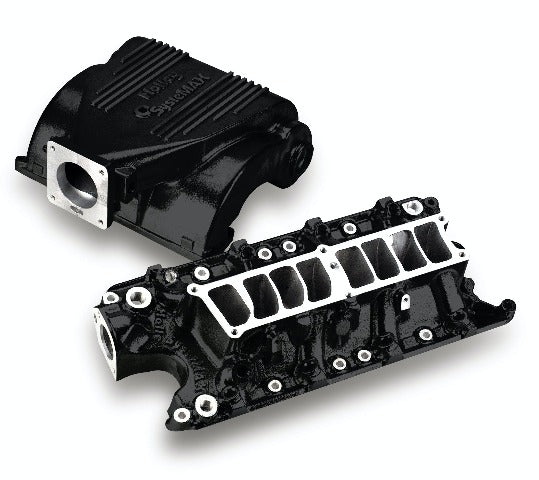 Holley 300-72BK KIT, FORD UPPER/LOWER BLACK MANIFOLD
