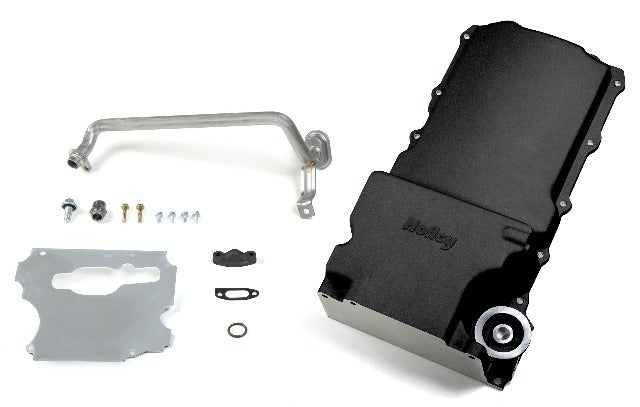 Holley 302-1BK OIL PAN, GM LS RETROFIT - BLACK