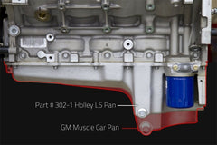 Holley 302-1BK OIL PAN, GM LS RETROFIT - BLACK