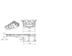 Holley 302-22 OIL PAN, LT DRAG RACE, AS CAST
