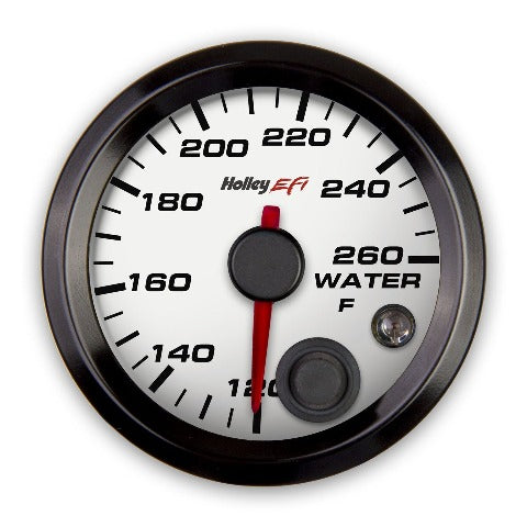 Holley EFI 553-128W 2-1/16 COOLANT TEMP GAUGE, 120-260F, CAN