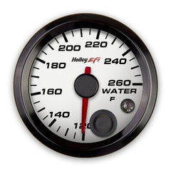 Holley EFI 553-128W 2-1/16 COOLANT TEMP GAUGE, 120-260F, CAN
