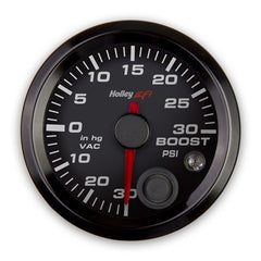 Holley EFI 553-130 2-1/16 VACUUM/BOOST GAUGE, 30INHG-30PSI,