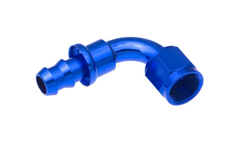 Redhorse Performance 2090-16-1 -16 AN 90 degree push lock hose end - blue