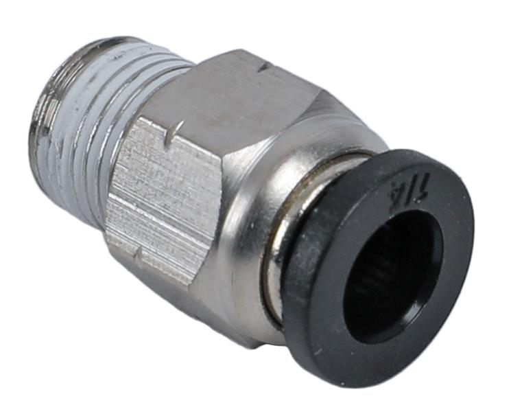 Redhorse Performance 4716-02-04-5 1/4in Vacuum Fitting, Push To Connect, Straight 1/8in NPT Male - clear