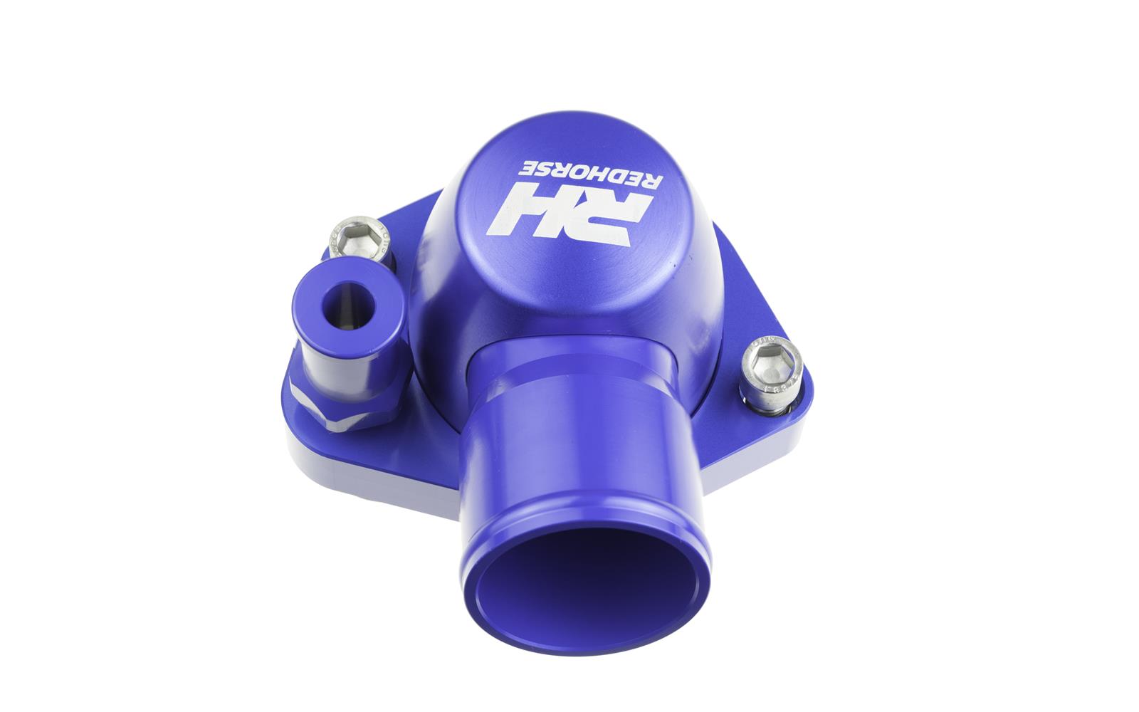 Redhorse Performance 4910-302-20-1 Aluminum Water Neck 1.25in Hose for SBF 260/289/302 and 351 W ENGINE - Blue