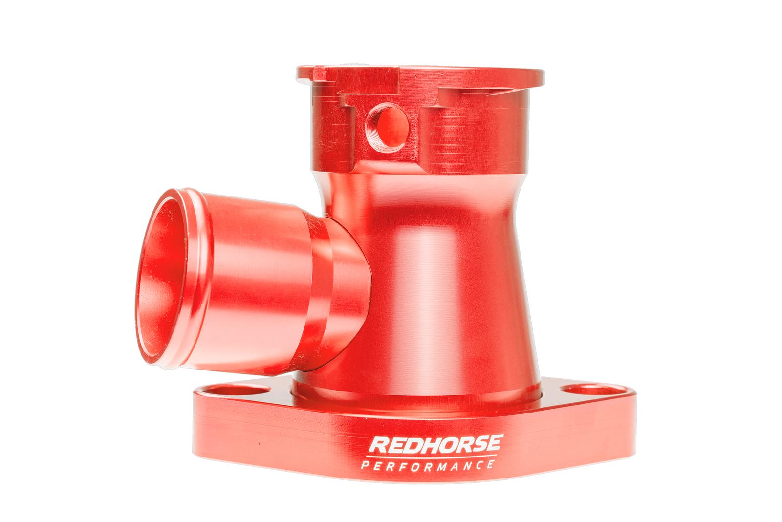 Redhorse Performance 4910-383-20-3 1.25in  hose Aluminum Filler Neck for all v8 Chevy - Red