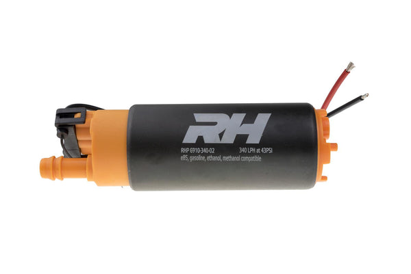 Redhorse Performance 6910-340-03 E85 Compatible In Tank Fuel Pump 340 LPH - Offset Inlet, Inline