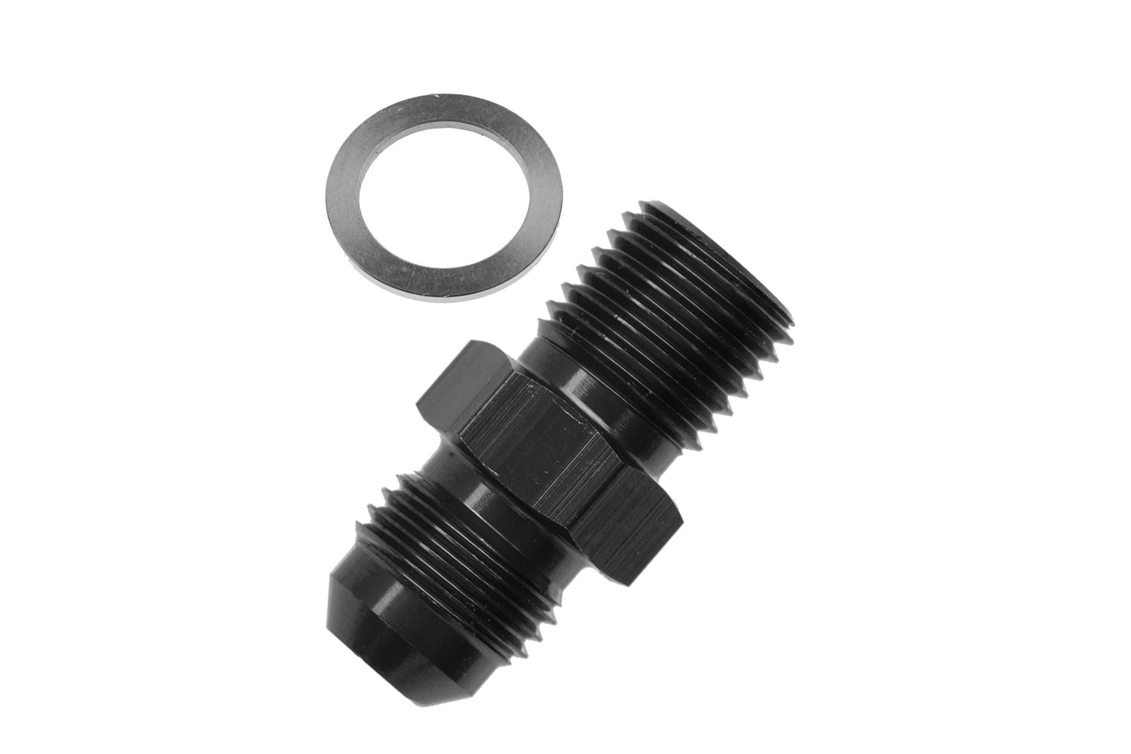 Redhorse Performance 8161-10-12-2 -10 Male AN/JIC flare to M12x1.5 inverted adapter - black