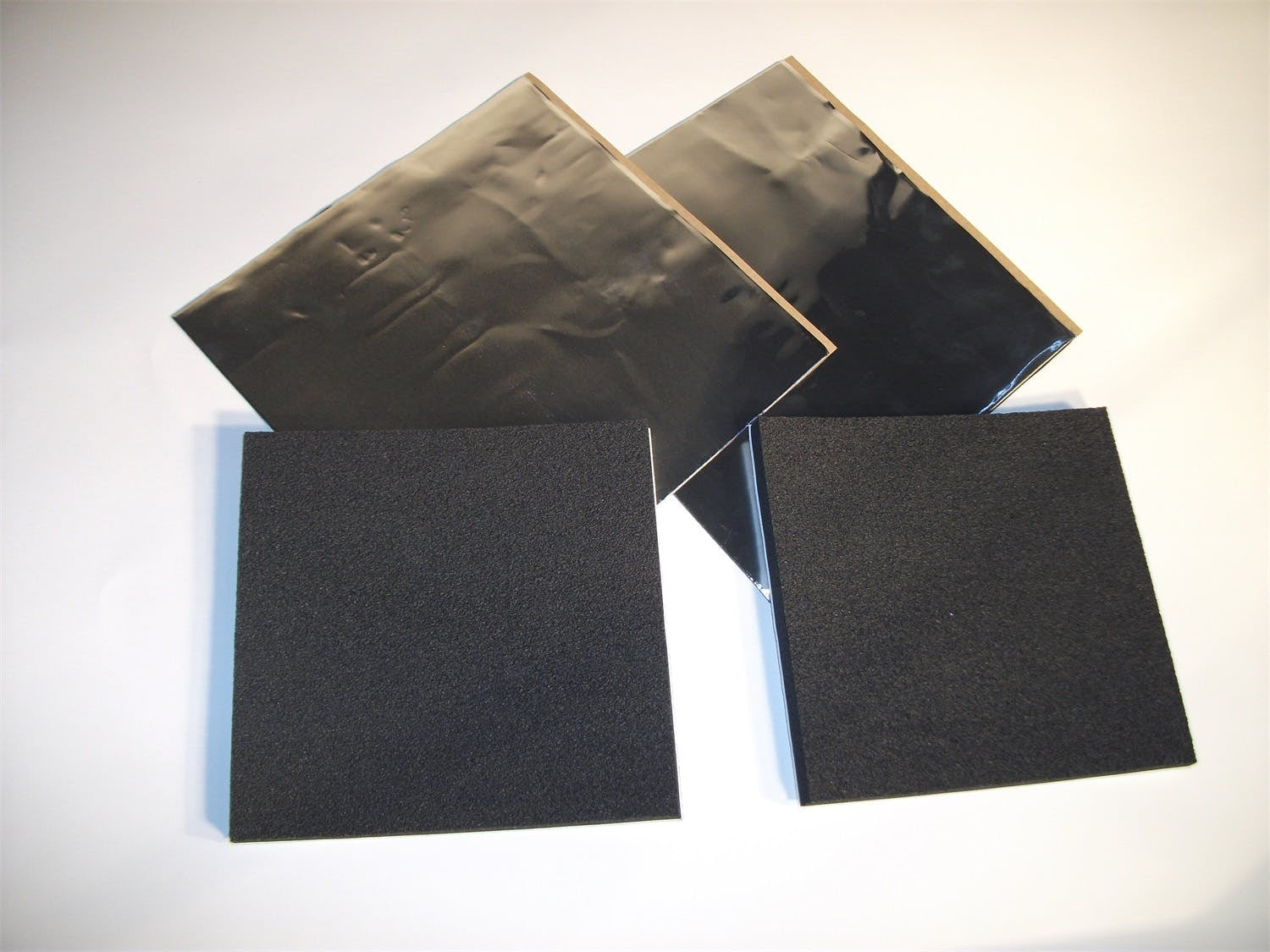 Hushmat 10110 Speaker Kit has 2 black sheets of 10x10 in Ultra. Total 1.4 sqft.
