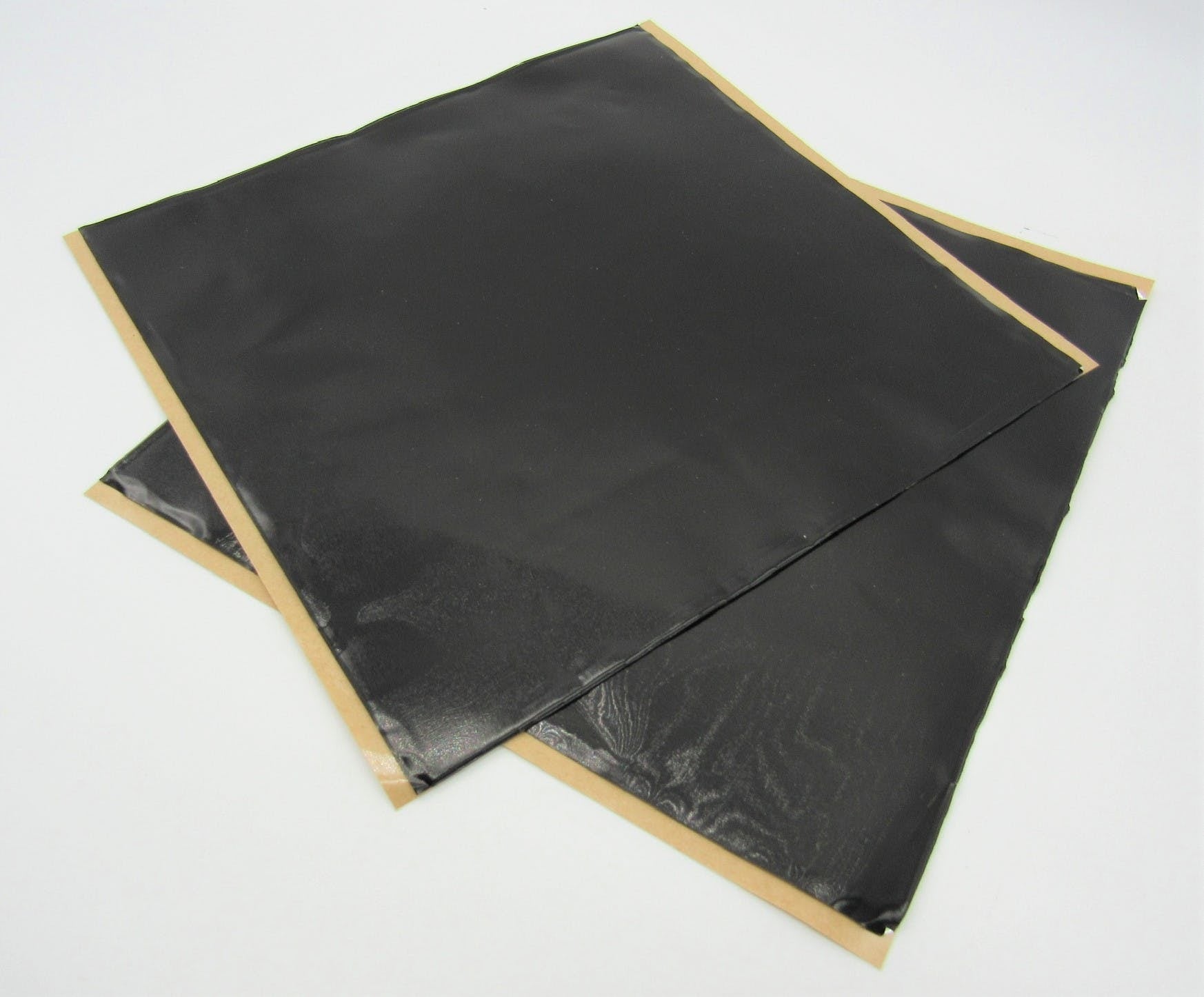 Hushmat 10110 Speaker Kit has 2 black sheets of 10x10 in Ultra. Total 1.4 sqft.