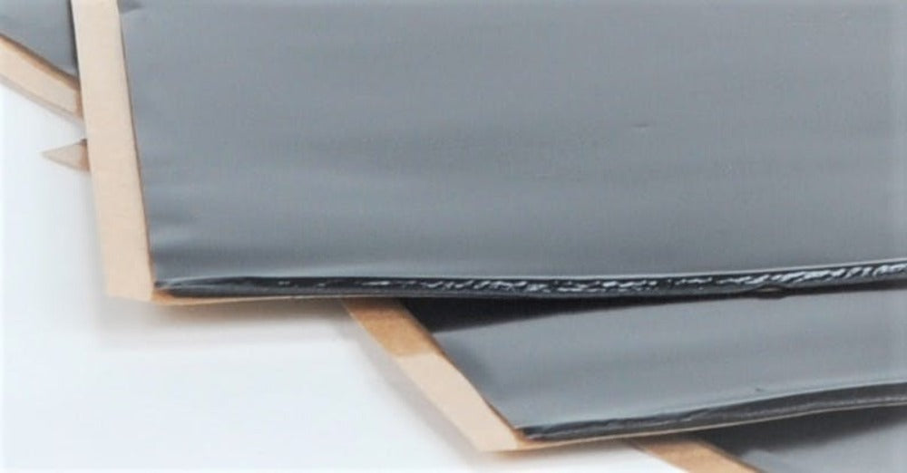 Hushmat 10110 Speaker Kit has 2 black sheets of 10x10 in Ultra. Total 1.4 sqft.