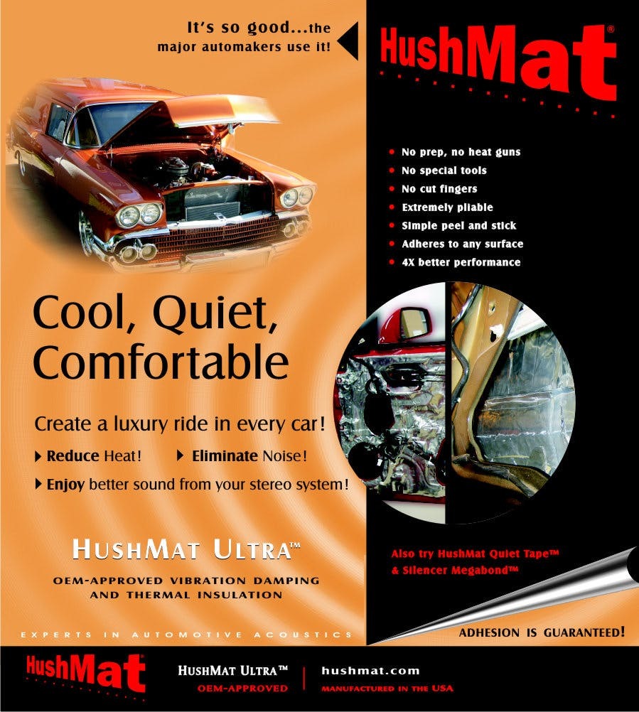 Hushmat 10150 Multi Use Kit has 4 black sheets of 12x11 in Ultra. Total 3.7 sqft.
