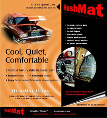 Hushmat 10150 Multi Use Kit has 4 black sheets of 12x11 in Ultra. Total 3.7 sqft.
