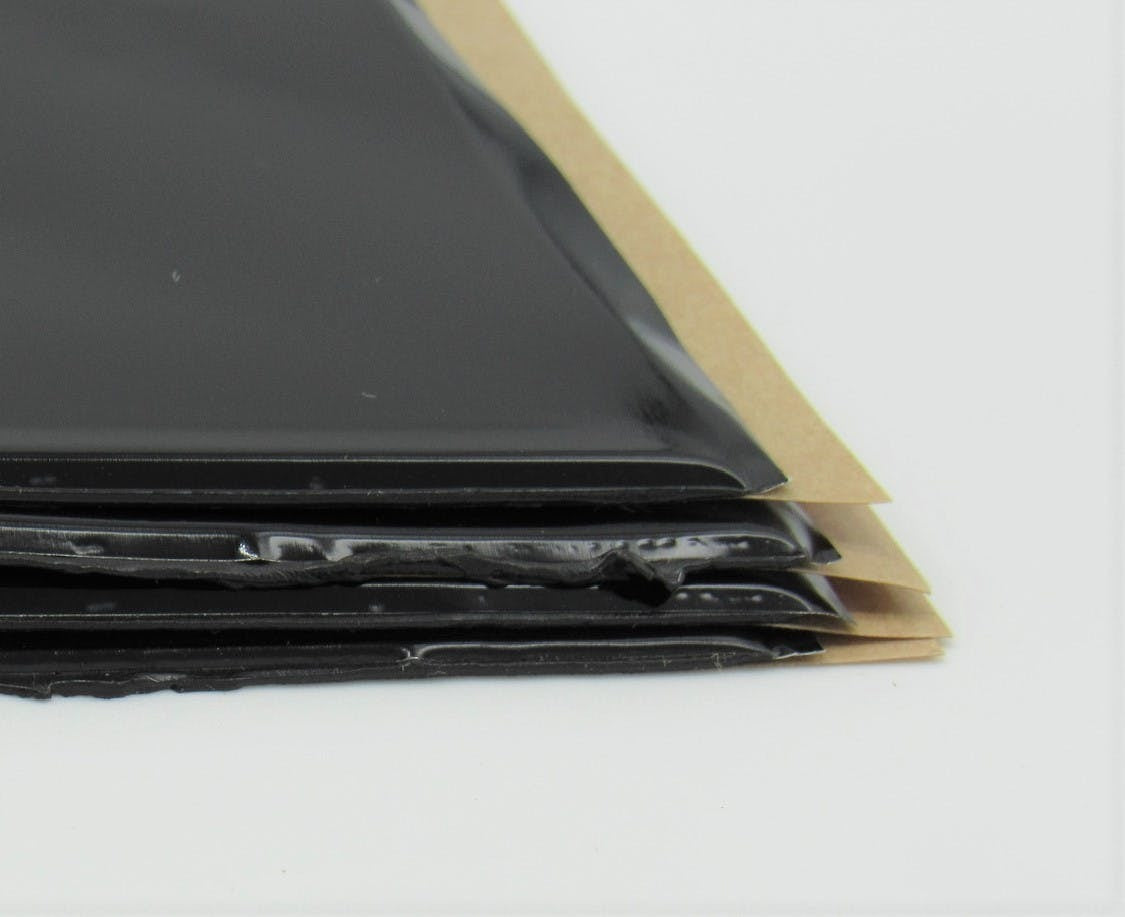 Hushmat 10150 Multi Use Kit has 4 black sheets of 12x11 in Ultra. Total 3.7 sqft.