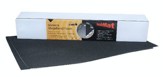 Hushmat 20100 Silencer Megabond Foam has 2 sheets of 23x36 in.1/8 in thick. Total 11.5 sqft.
