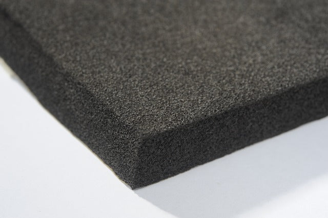 Hushmat 20300 Silencer Megabond Foam has 2 sheets of 23x36 in 1/2 in thick. Total 11.5 sqft.