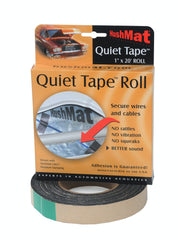 Hushmat 30300 Quiet Tape Shop Roll has 1 in x 20 ft soft pliable single sided foam tape roll